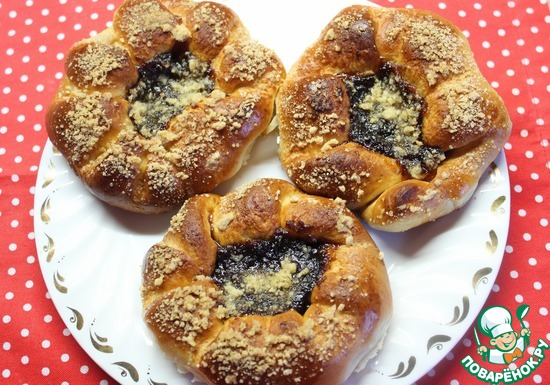 Булочки "Осенние розанчики" по рецепту Женечки Janecheh https://www.povarenok.ru/recipes/show/60474/