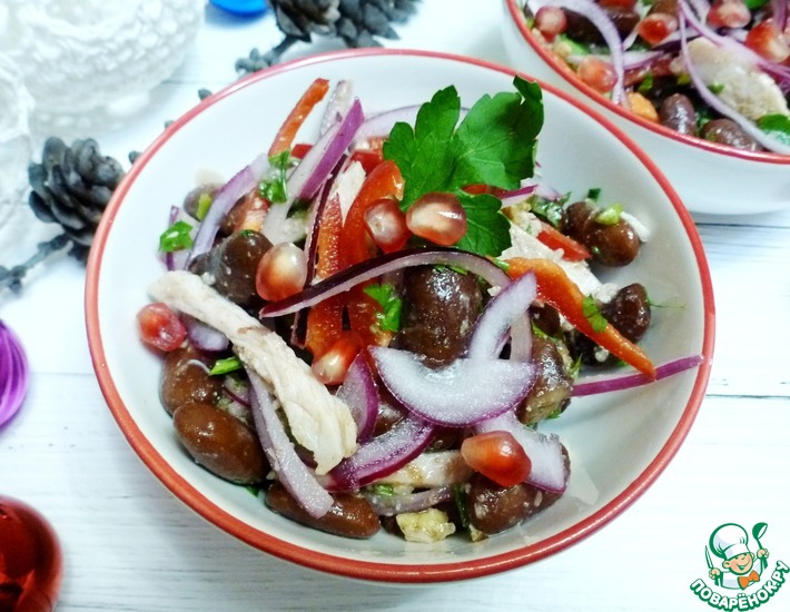 Рецепт: Салат Тбилиси с куриным мясом