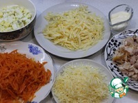 Новогодний салат Три в одном ингредиенты