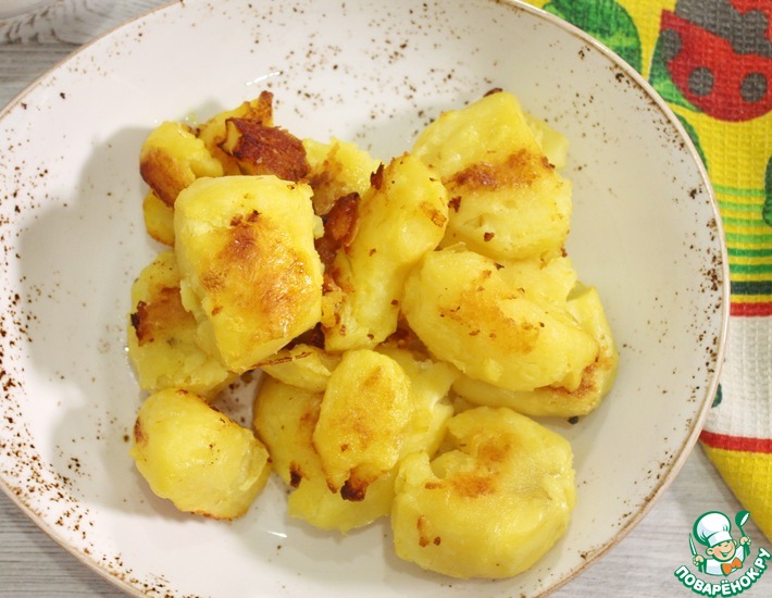 Рецепт: Запеченный сливочный картофель с хрустящей корочкой