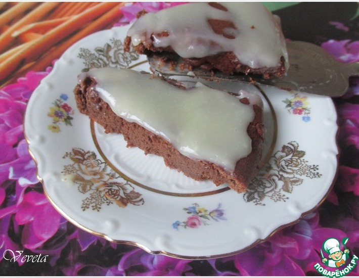 Рецепт: Шоколадный десерт Сладкая парочка
