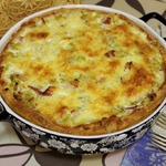 Луковый киш с беконом