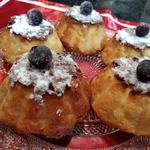 Творожные кексы с печеными яблоками