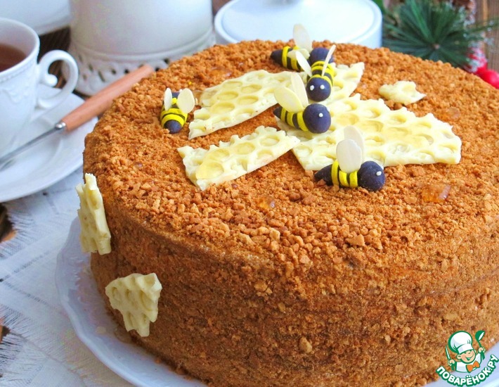 Рецепт: Домашний торт Медовый