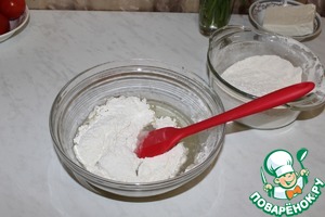 Открытый пирог с курицей и овощами