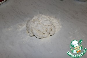 Открытый пирог с курицей и овощами