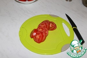 Открытый пирог с курицей и овощами