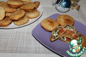 Открытый пирог с курицей и овощами