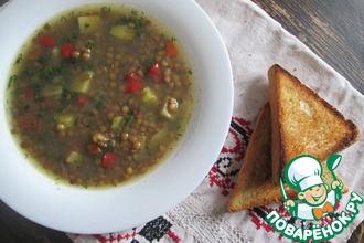 Рецепт: Чечевичный суп в мультиварке