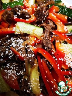 Салат «Азия» с говядиной — рецепт с фото пошагово