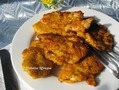 Куриное филе в морковном кляре