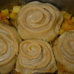 Розочки из фарша с картофелем