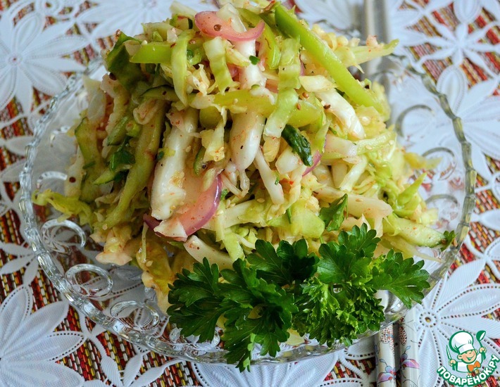 Рецепт: Овощной салат с острой заправкой