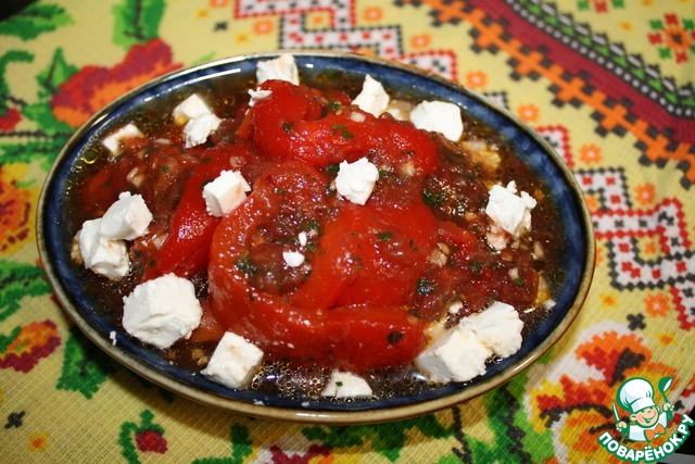 Закуска из болгарского перца и помидоров