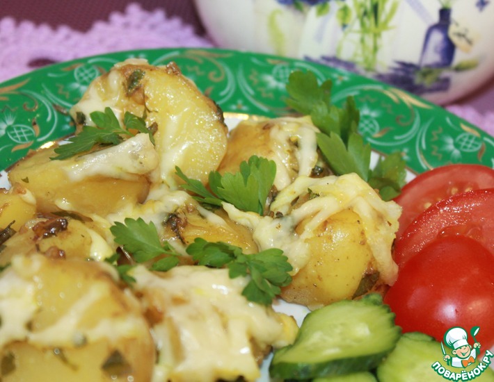 Рецепт: Запечённый картофель в ароматном маринаде