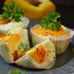 Маффины с овощами и яйцом
