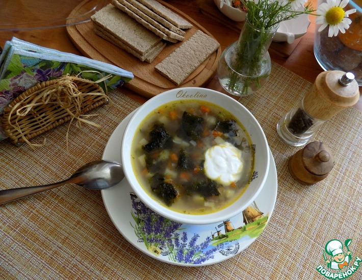 Рецепт: Гречневый суп с морской капустой