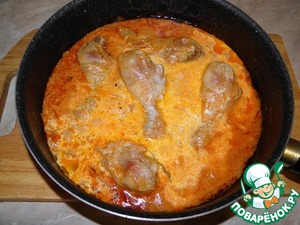 Курица в сливочно-томатном соусе, пошаговый рецепт с фото