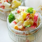 Картофельный салат с редисом и беконом