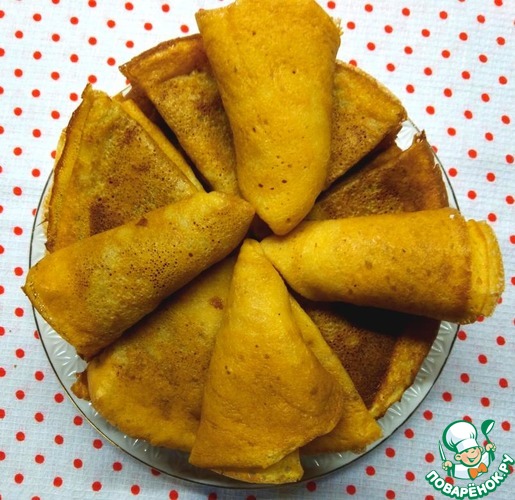 Блинчики тыквенные "Самые простые" по рецепту Людочки yugai ludmila65