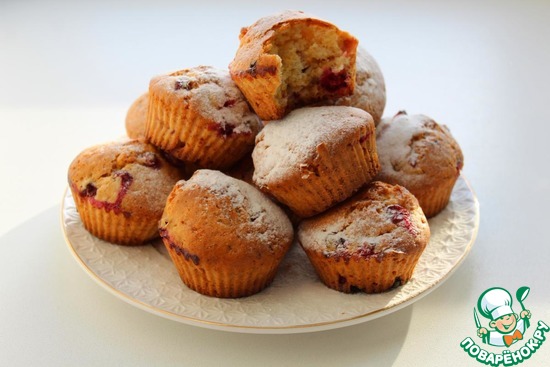 Маффины «Клюквенный взрыв» по рецепту Иришки Ирушенька