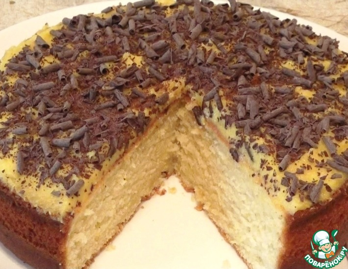 Рецепт: Творожный пирог с апельсиновым курдом