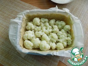 Киш с цветной капустой и семгой, пошаговый рецепт с фото