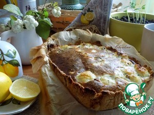 Киш с цветной капустой и семгой, пошаговый рецепт с фото