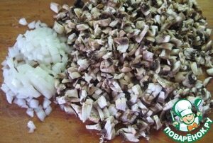 Кабачковые оладьи с грибами и печенью