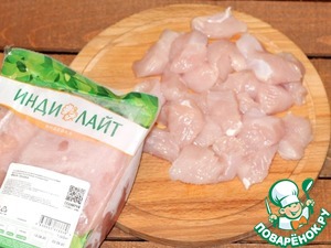 Шашлык из индейки с печеными яблоками