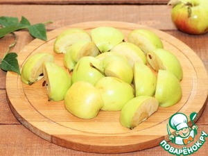 Шашлык из индейки с печеными яблоками