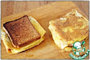 Быстрый завтрак "Омлет-бутерброд"