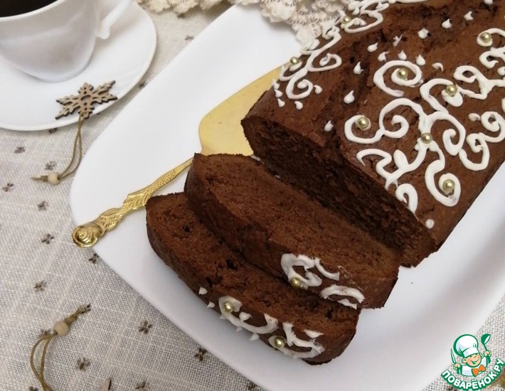 Рецепт: Шоколадно-кофейный кекс Зимний