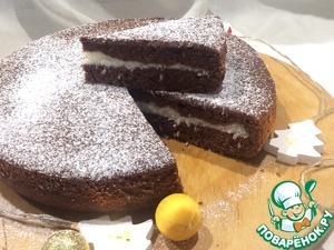 Шоколадно-кокосовый пирог, рецепт с фото.