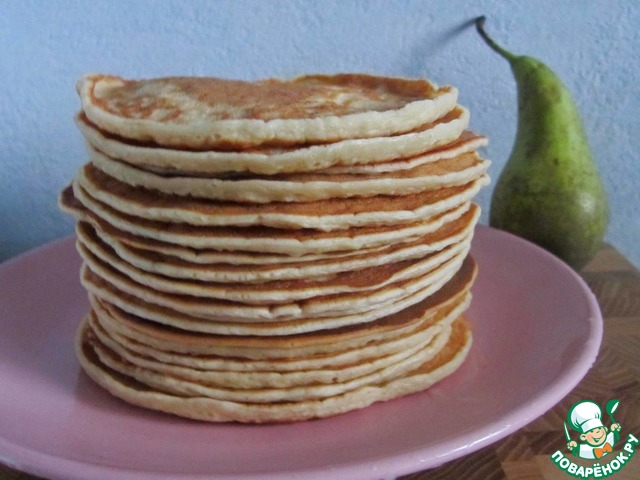 Рецепт приготовления грушевых блинов