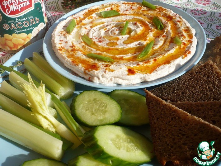 Сливочный дип-соус из белой фасоли – кулинарный рецепт