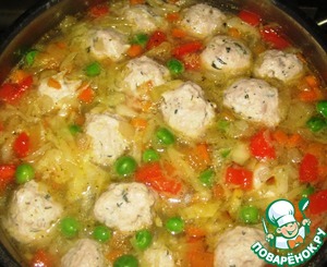 Овощной суп с куриными фрикадельками: пошаговый рецепт с фото
