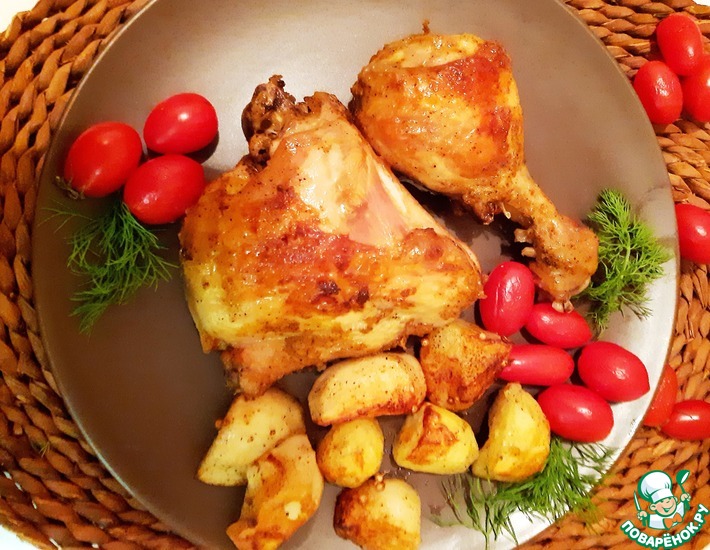 Рецепт: Курица по-гречески