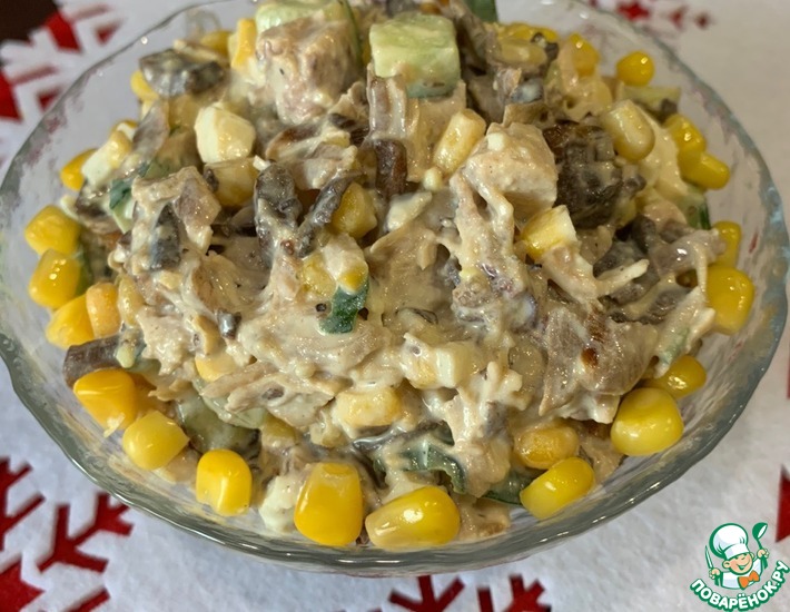 Рецепт: Салат с курицей и грибами