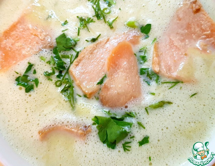 Рецепт: Рыбный крем-суп с пореем