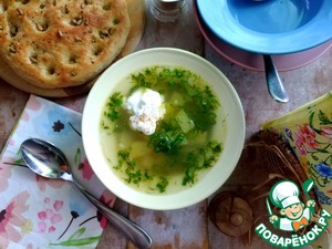 Деревенский суп из молодого картофеля