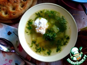 Деревенский суп из молодого картофеля