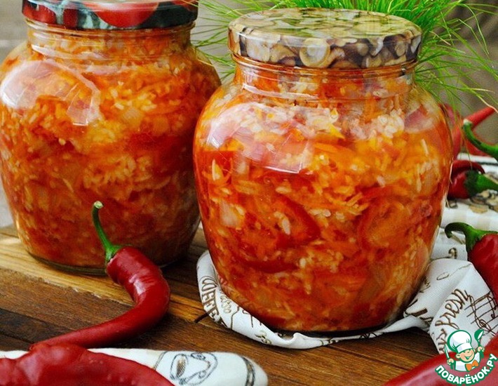 Перец, фаршированный морковкой и рисом