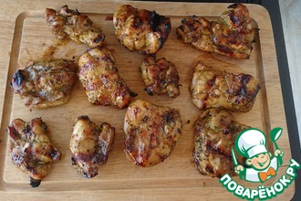 Рецепт: Куриное бедро в иерусалимском маринаде