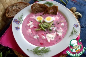 Холодник с маринованной свёклой