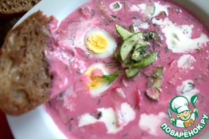 Холодник с маринованной свёклой