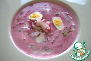 Холодник с маринованной свёклой