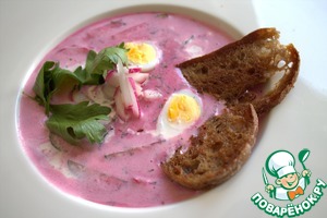 Холодник с маринованной свёклой