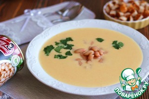 Сырный суп с белой фасолью, пошаговый рецепт на 4090 ккал, фото, ингредиенты - Катерина