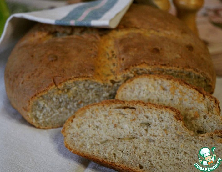 Рецепт: Хлеб с хлопьями и семенами тыквы